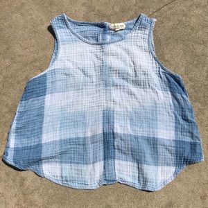 Blue and White High Low Tank Top(Cloth & Stone) :)